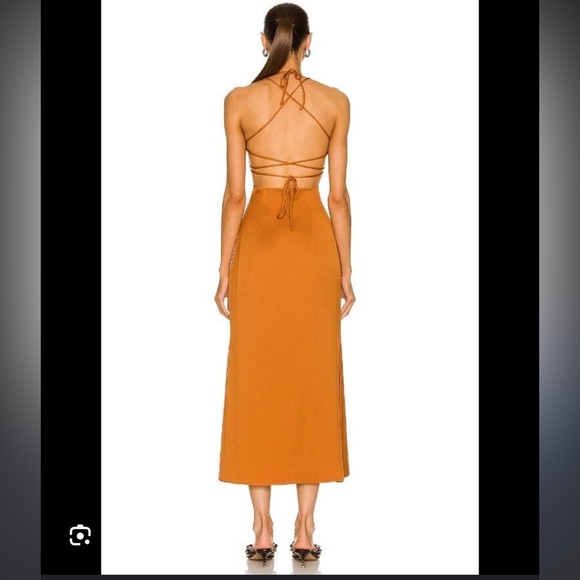 NEW Culta Gaia Kisha Dress / Midi Cutout Dress / Ginger XS - Picture 2 of 9